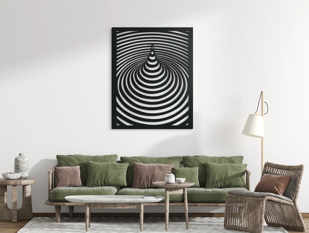 drevko Moderný obraz z dreva Hypnóza Rozmer obrazu: 41 x 32,5 cm, Farba dekorácie: Čierna