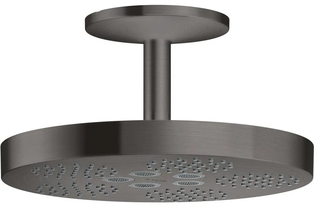 AXOR One horná sprcha 1jet, priemer 282 mm, s prívodom zo stropu 120 mm, kartáčovaný čierny chróm, 48493340