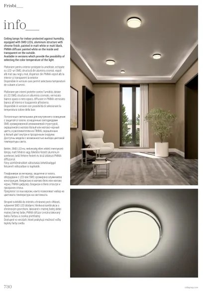 Redo 01-3729 - LED Stropné svietidlo FRISBI LED/8W/230V IP44 biela