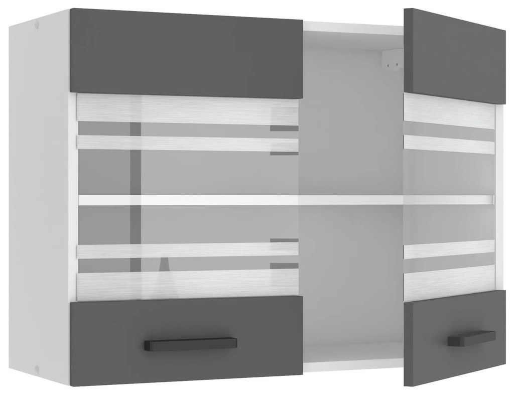 Kuchynská skrinka Belini Premium Full Version horná 80 cm šedý mat