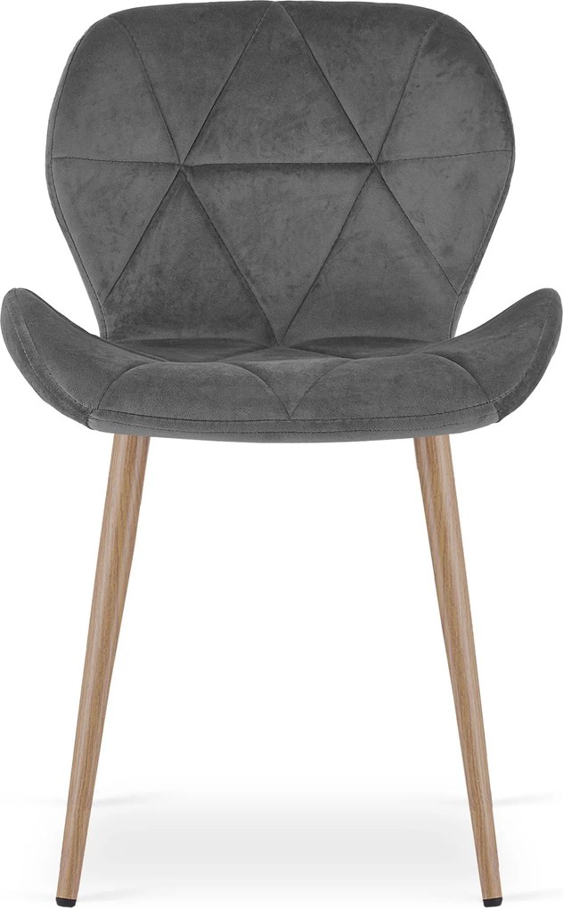 Jedálenská stolička MANGO VELVET, tmavosivá
