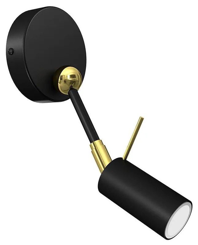 Nástenné bodové svietidlo IRIS 1xGU10/MR11/40W/230V čierna/zlatá