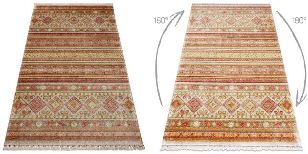 Koberec HERIZ A0986B orientálny, béžový / bordový