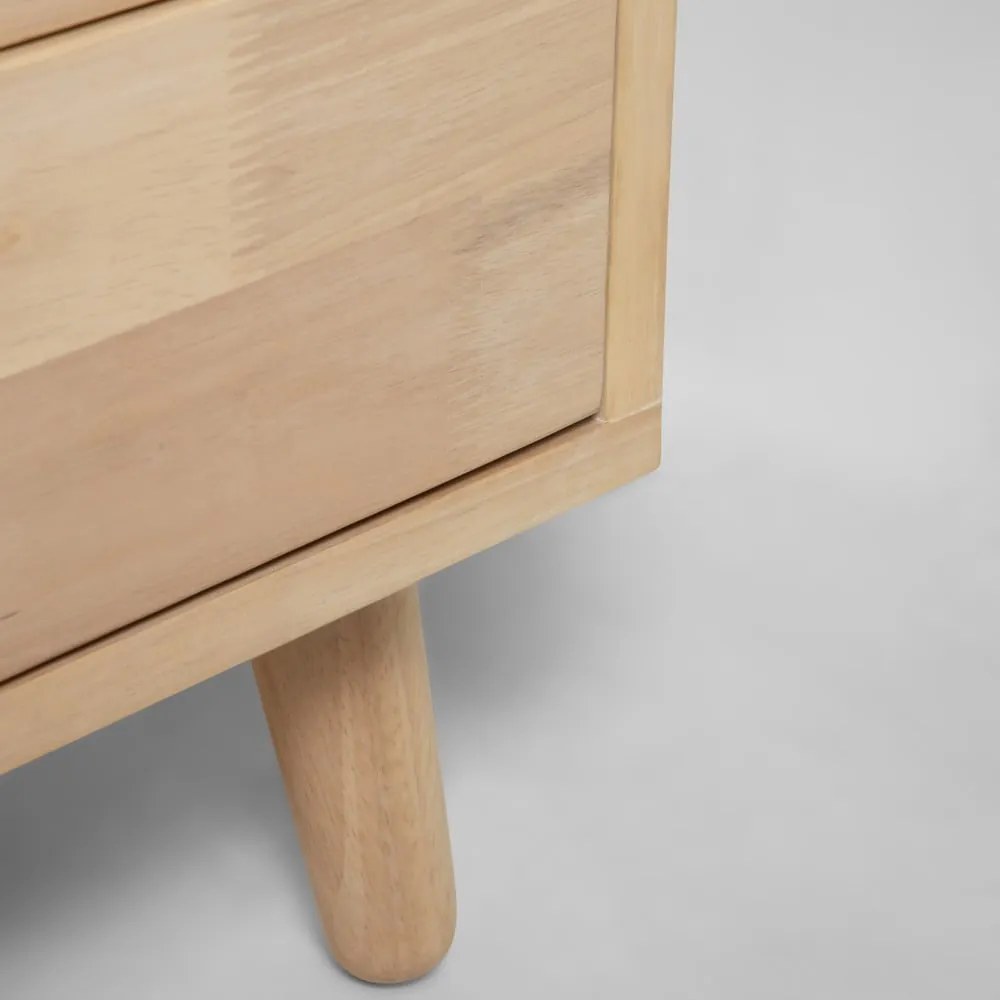 Nočný stolík z kaučukového dreva Kave Home Wari