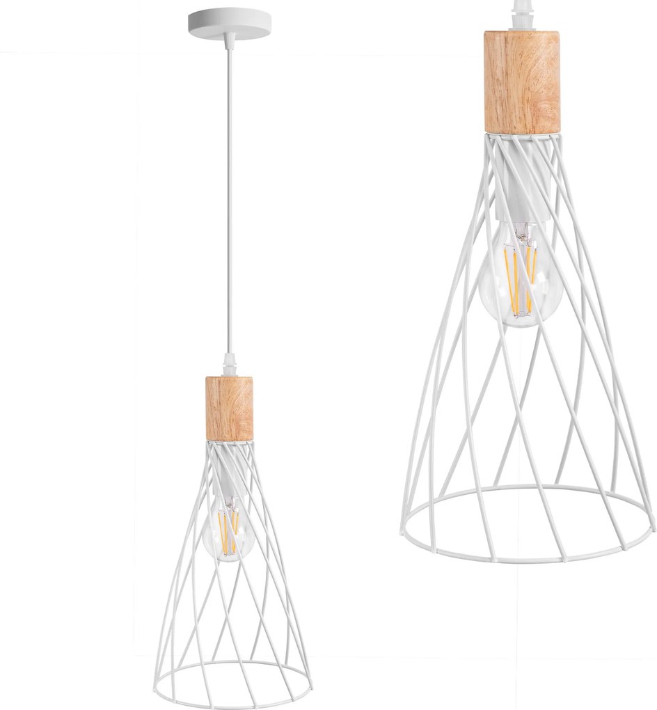 Toolight Toolight, stropné svietidlo 1xE27 APP1269-1CP, biela, OSW-06584