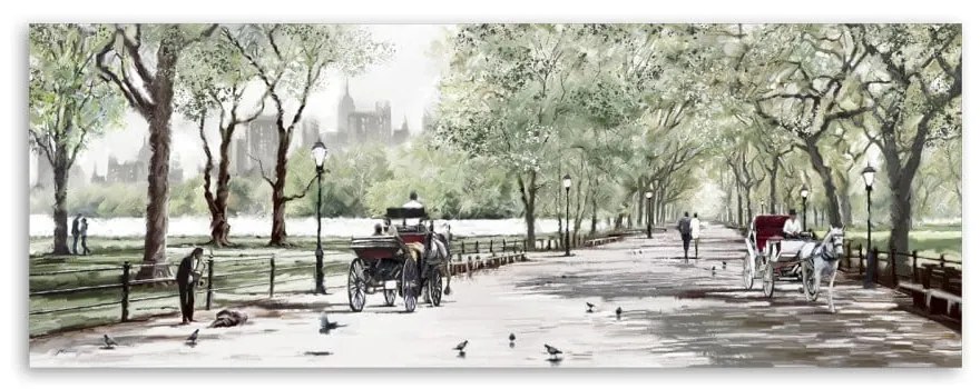 Obraz Styler Canvas Watercolor Central Park II, 60 × 150 cm