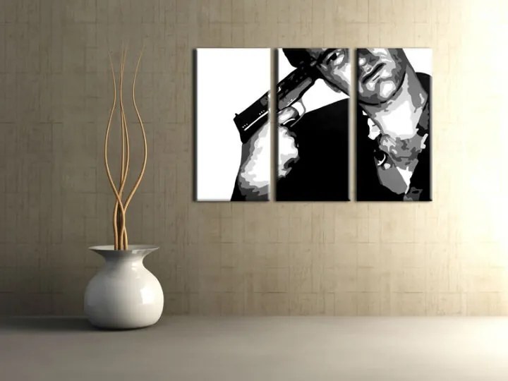 Ručne maľovaný POP Art obraz Tarantino 3 dielny  tar