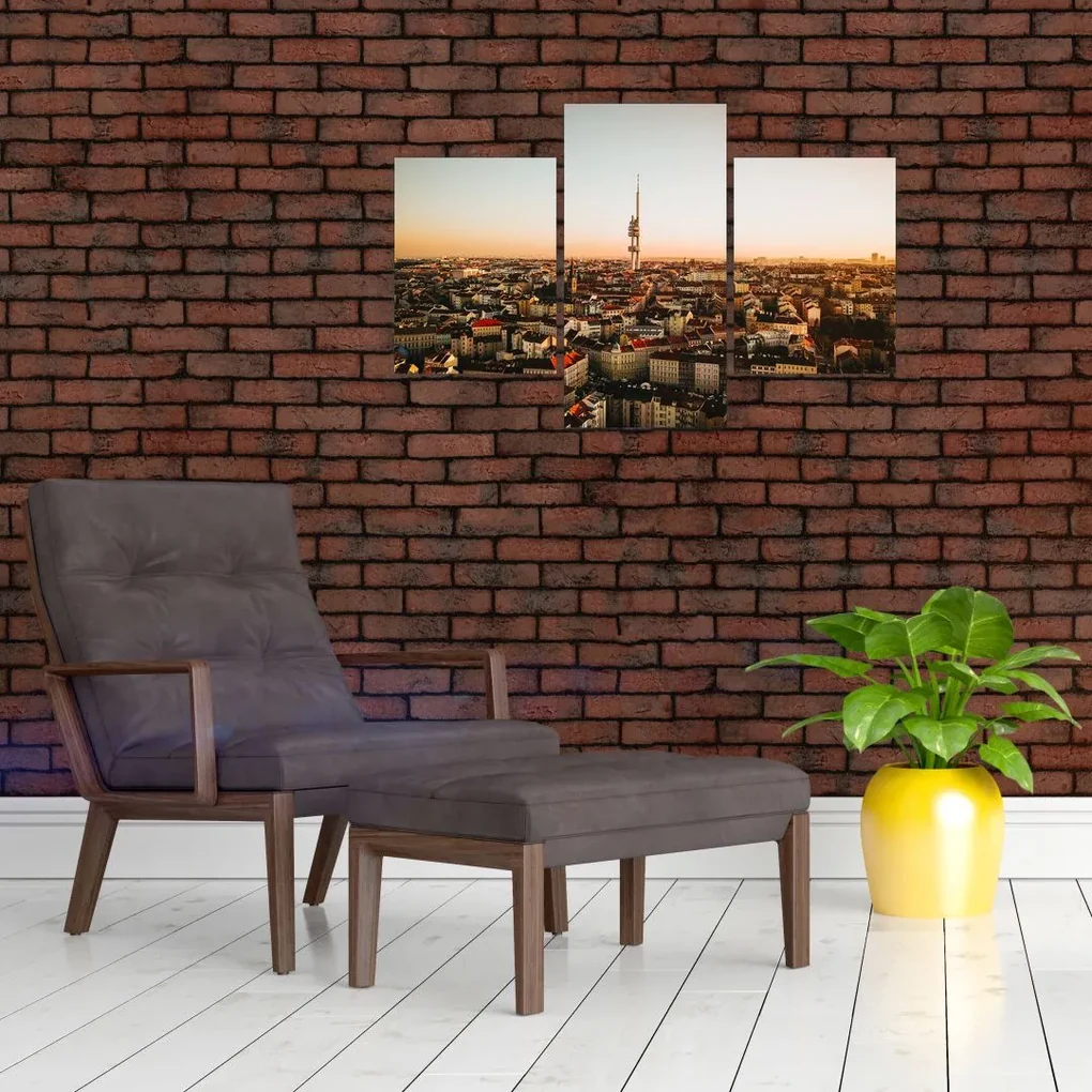Obraz západu slnka nad Žižkovom (90x60 cm)