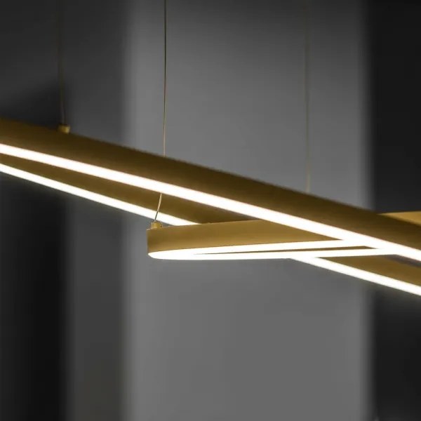 Ideal Lux - LED luster na lankách ORACLE SLIM LED/29W/230V 3000K priemer 50 cm zlatý