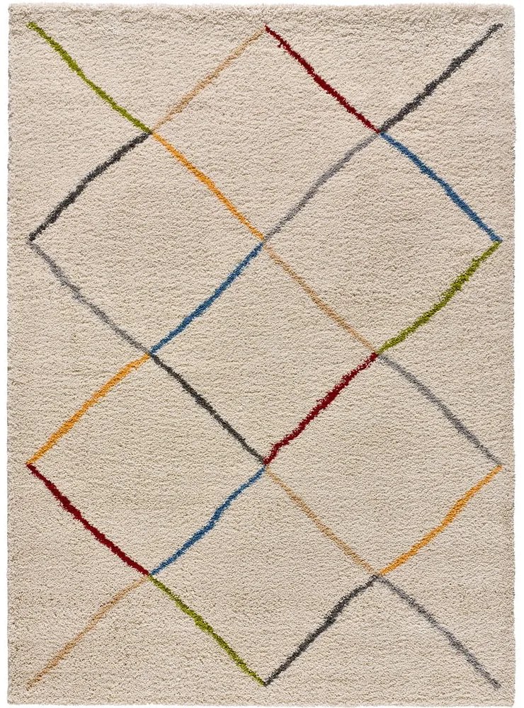 Biely koberec Universal Kasbah White, 133 × 190 cm