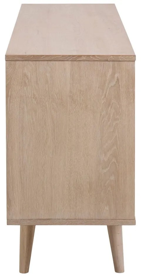 Nízka komoda v dekore duba v prírodnej farbe 150x75 cm Nagano – Actona