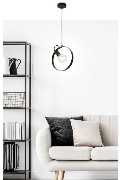 Luster na lanku NEXO 1xE27/40W/230V čierna