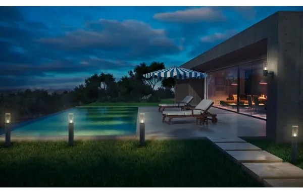 Ledvance - Vonkajšie nástenné svietidlo FIGO CYLINDER 1xE27/20W/230V IP44