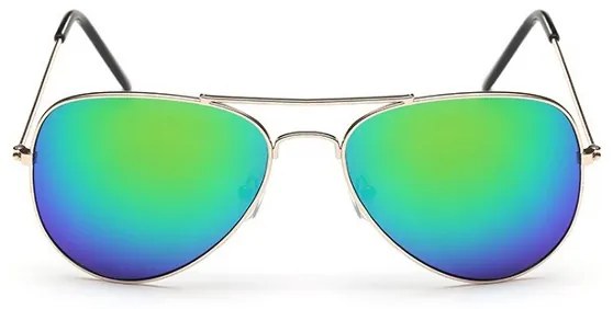 Sunmania Zelené zrkadlové okuliare pilotky "Aviator" 72880775