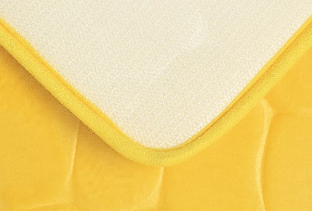 Protišmyková kúpeľňová predložka 3D 0133 yellow, 50x80, žltá, kúpeľňa, BO-MA