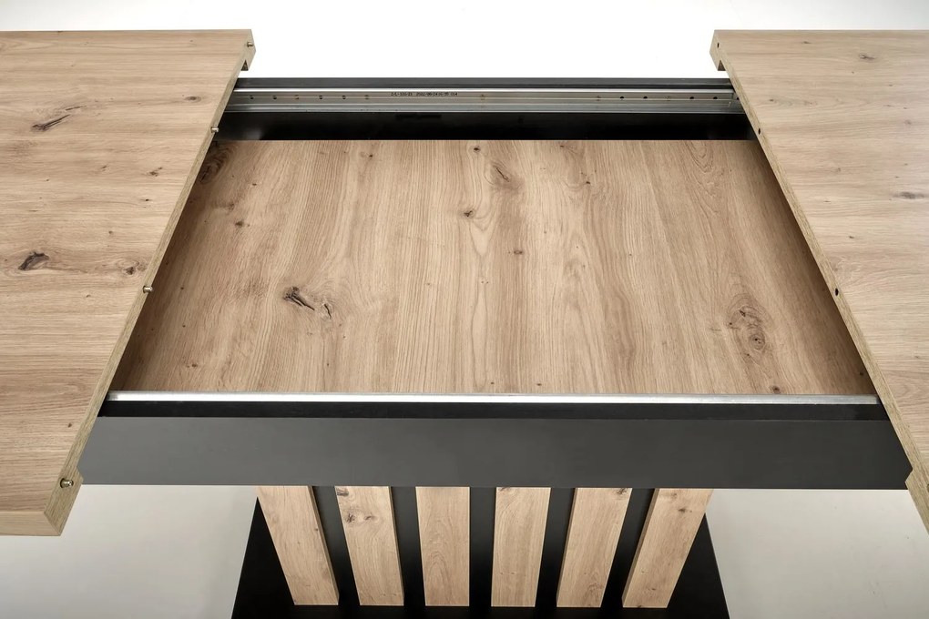 Jedálenský rozkladací stôl Lamello 160/210 cm dub artisan/čierny