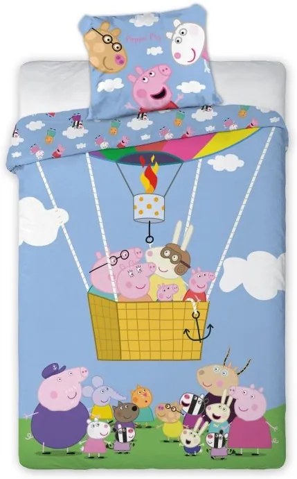 Detské obliečky Peppa Pig - Balón, 140x200 cm