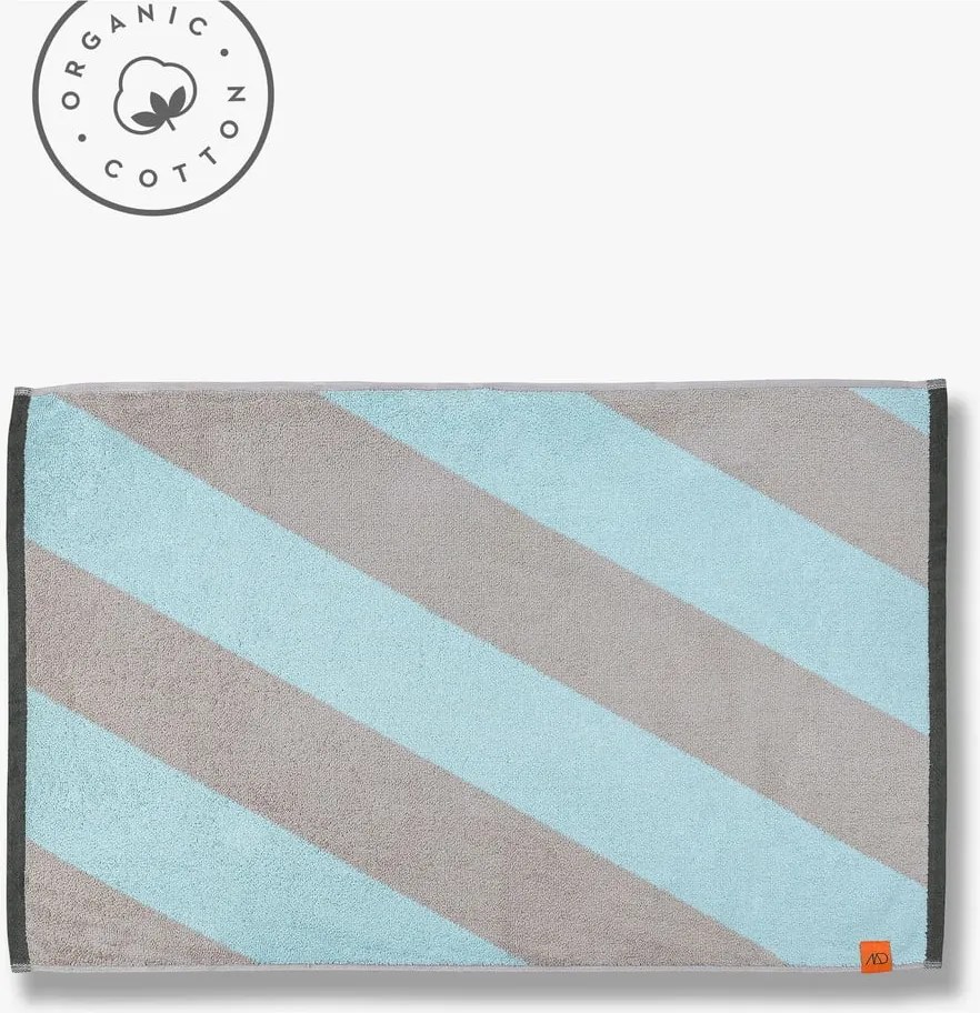 Kúpeľňová predložka z bio bavlny v mentolovej farbe 50x80 cm Diagonal - Mette Ditmer Denmark