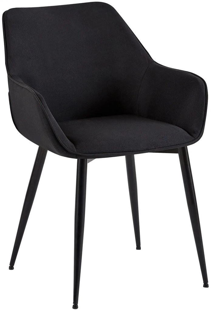 Jedálenská stolička látka Vessa - čierna