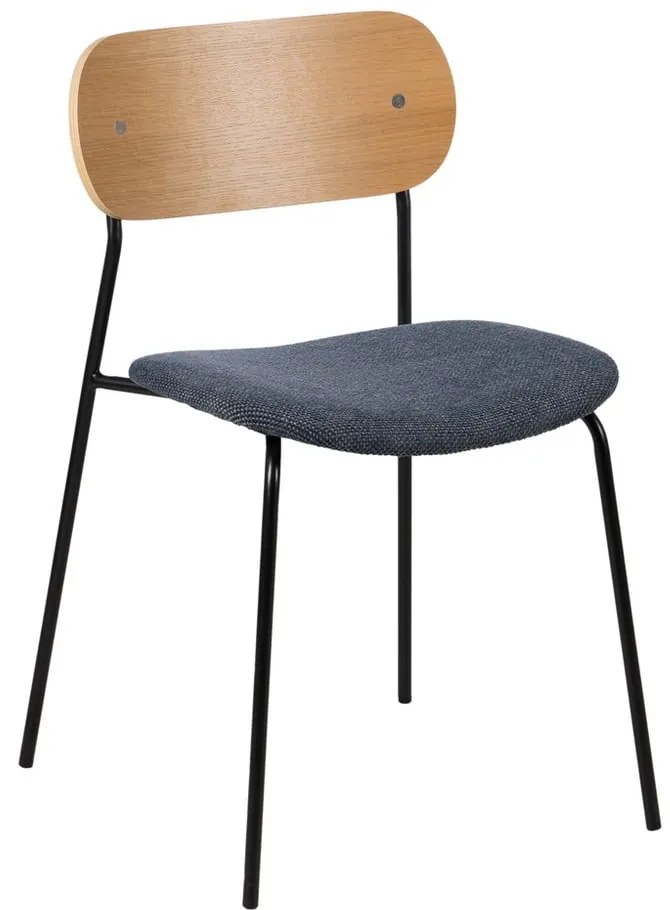 Jedálenská stolička v modrej a prírodnej farbe v súprave 4 ks Moe – Ixia