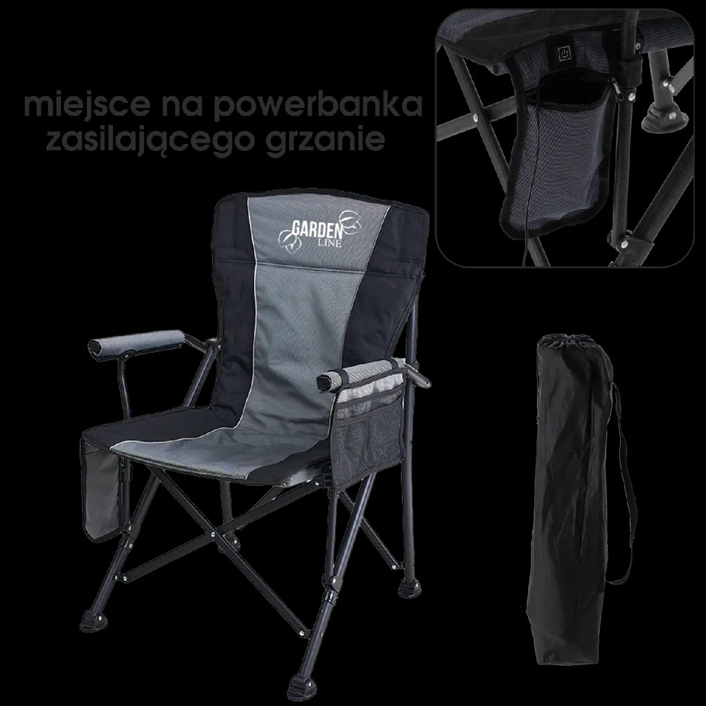 SKLADACIA VYHRIEVANÁ TURISTICKÁ/RYBÁRSKA STOLIČKA 58 x 58 x 90 CM *6365