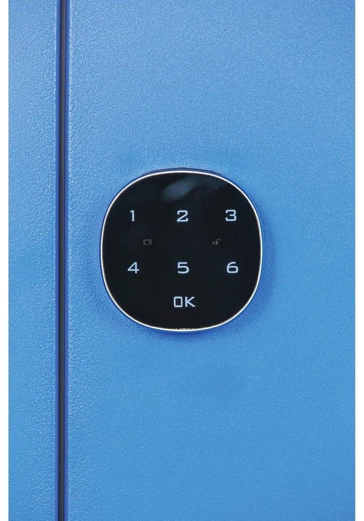Šatníková skrinka s úložnými boxmi, 2 boxy, 1850 x 300 x 500 mm, kódový zámok, zelené dvere