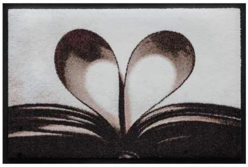 Srdiečkový vzor-premium rohožka - kniha (Vyberte veľkosť: 60*40 cm)
