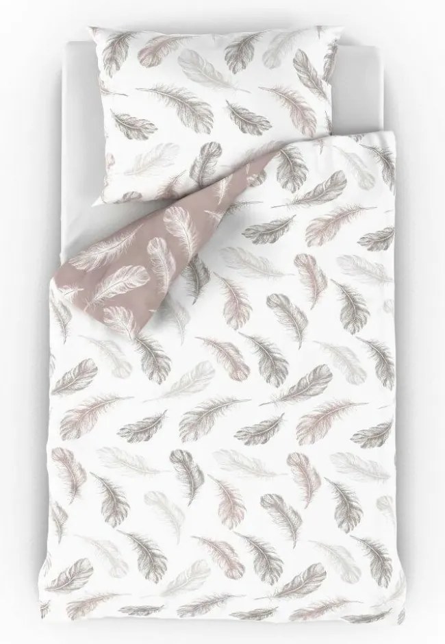 Kvalitex Bavlnené obliečky Nordic Shelby béžová, 140 x 220 cm, 70 x 90 cm