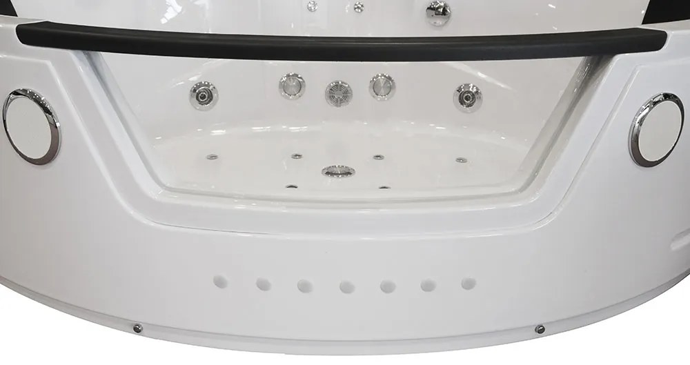 M-SPA - Kúpeľňová vaňa s hydromasážou biela TURBO PLUS 2-miestna 152 x 152 x 67 cm (MSPA10632 TURBO+)