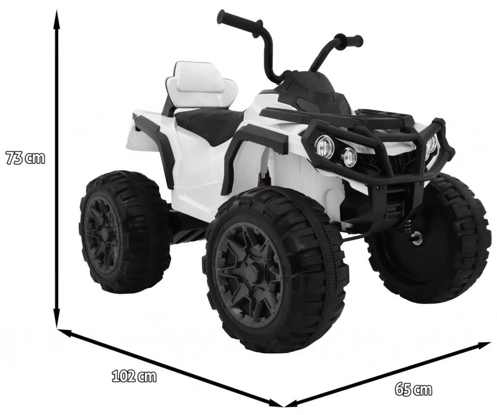 RAMIZ ELEKTRICKÁ ŠTVORKOLKA - QUAD - ATV - 2.4G - BIELA - 12V/7Ah - 2 x 45W - 2023