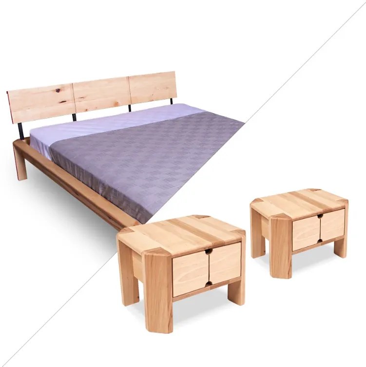 Nočný stolík LOFT 01 so zásuvkou z masívu