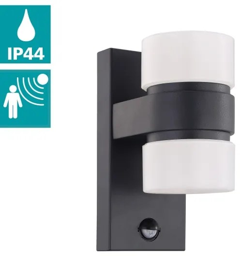 Eglo 96276 - LED Vonkajšie nástenné svietidlo s čidlom ATOLLARI 2xLED/6W