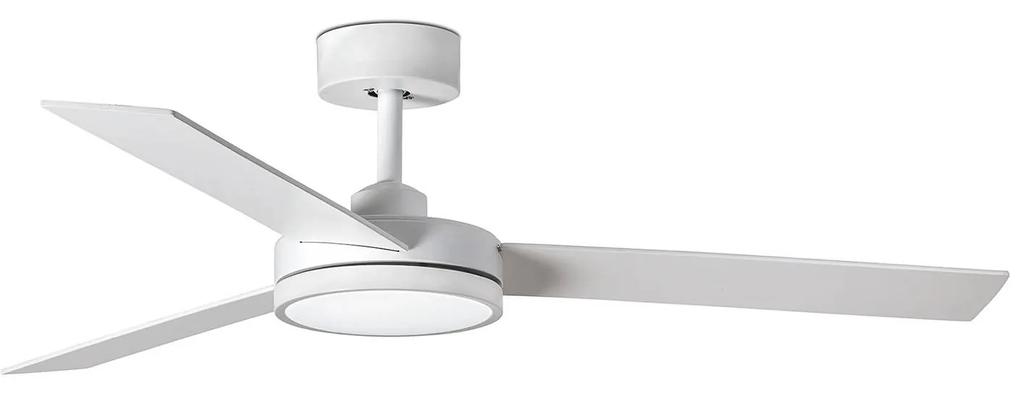 Stropný LED ventilátor Barth so svetlom, biela
