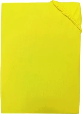 Posteľná plachta jersey žltá - 90x200cm