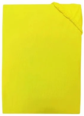 Posteľná plachta jersey žltá TiaHome - 180x200cm