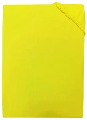 Posteľná plachta jersey žltá TiaHome - 90x200cm