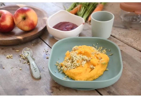 Beaba - Detská jedálenská sada šalviová zelená 4 ks