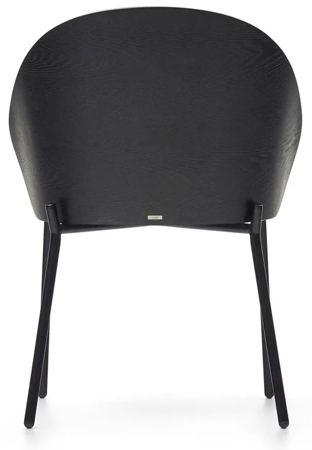 Čierne/sivé čalúnené jedálenské kreslo Eamy – Kave Home