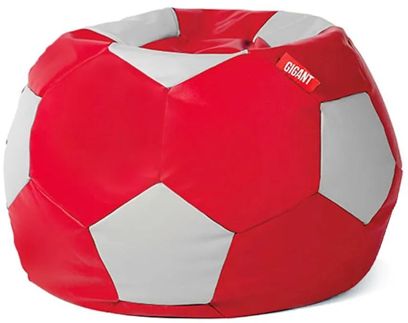 Sedací vak lopta Kodura červeno-biely