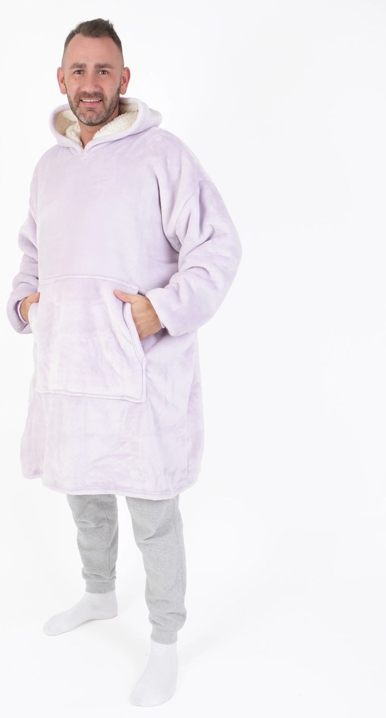 Baránková mikina mikroplyš – Laura lila veľkosť L