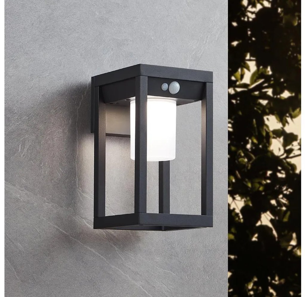 Eglo 900804 - LED solárne nástenné svietidlo MARTANO 3,7W/3,7V IP44 so senzorom