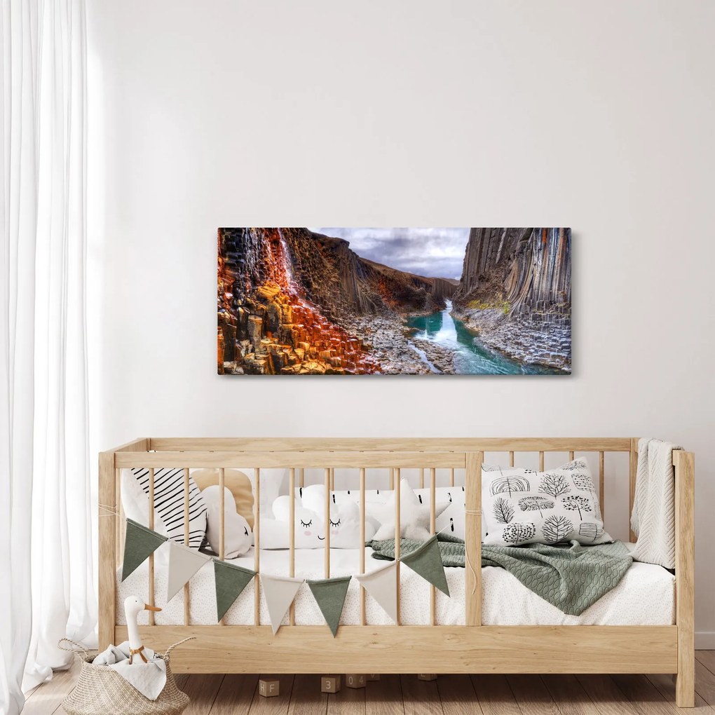 Obraz - kaňon Studlagil (120x50 cm)