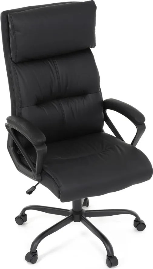 Kancelárske kreslo PEDRO — ekokoža, čierna