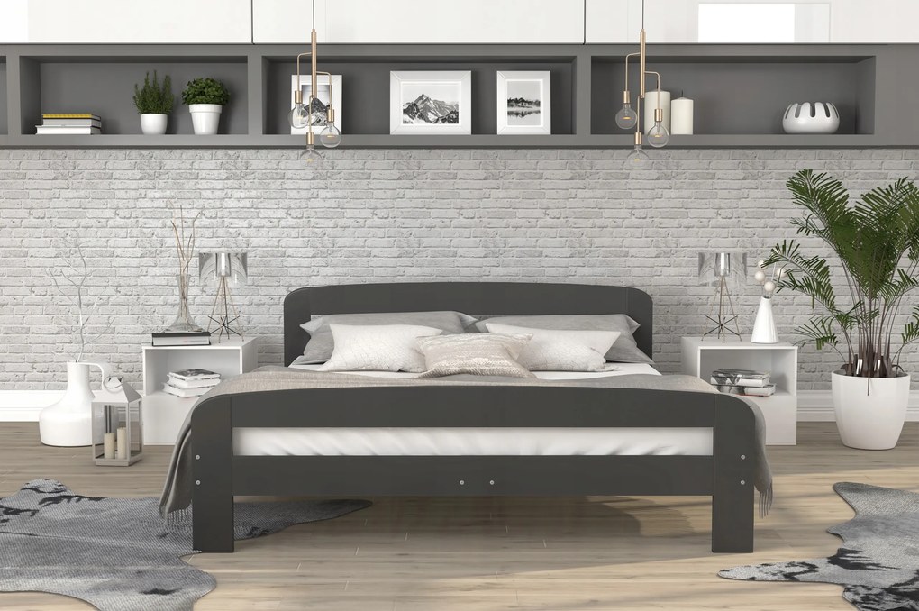 Posteľ DAVE 200x140 cm - šedá