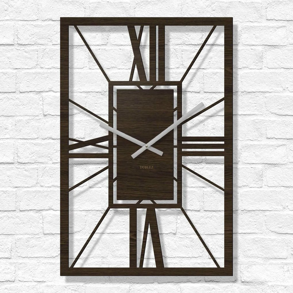 DUBLEZ | Drevené rímske hodiny - Arch Deco
