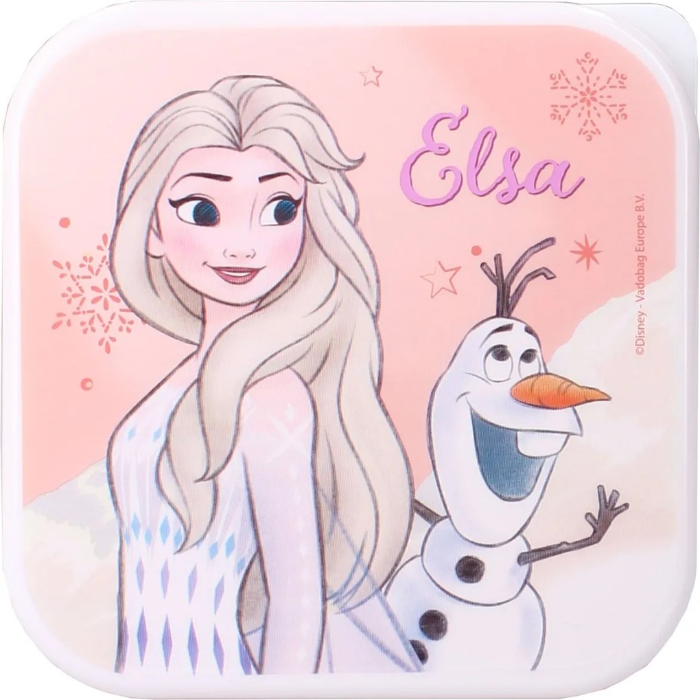 Desiatové boxy Ľadové kráľovstvo - Frozen - motív Elsa a Olaf – súprava 3ks