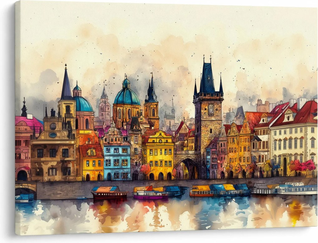 Obraz - Jeseň v maľovanom meste (70x50 cm)