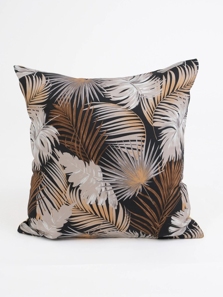 Saténová obliečka na vankúš 40 x 40 cm - Taisa čierno/zlatá