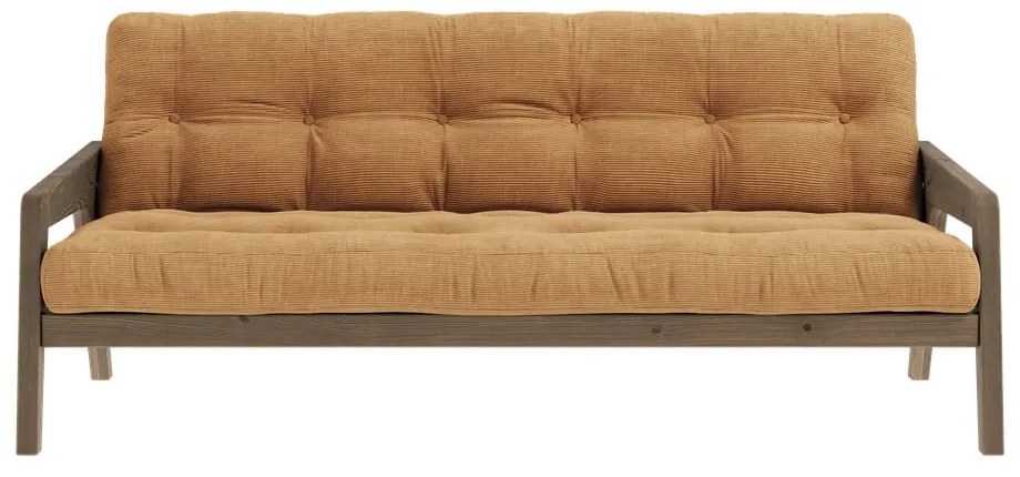 Horčicová rozkladacia pohovka 190 cm Grab Carob – Karup Design
