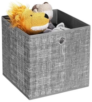 Sada 6 úložných boxov CURAN, sivá